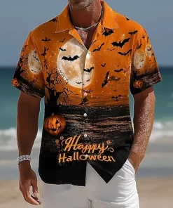 halloween pumpkin 3d short sleeve shirt 2