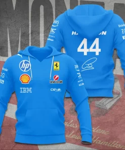 hamilton 44 ferrari 3d collection blue hoodie tshirt polo 3