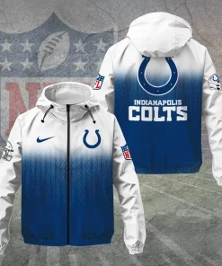 indianapolis colts custom windbreaker blue white