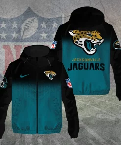jacksonville jaguars custom windbreaker teal black