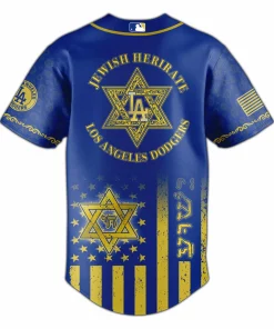 los angeles dodgers jewish heritage 3d baseball jersey joggers cap 3