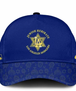 los angeles dodgers jewish heritage 3d baseball jersey joggers cap 4