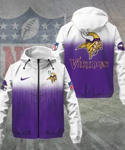 minnesota vikings custom windbreaker purple white