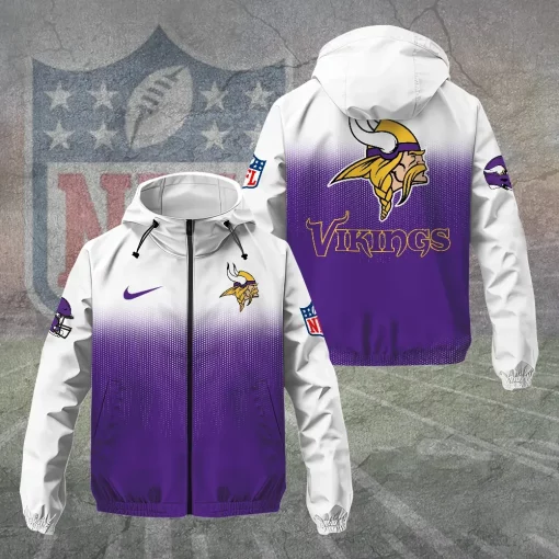 minnesota vikings custom windbreaker purple white
