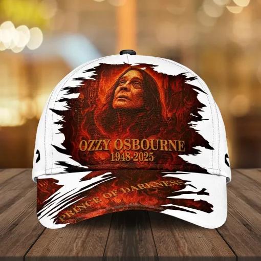 ozzy osbourne 3d cap fiery red prince of darkness 1