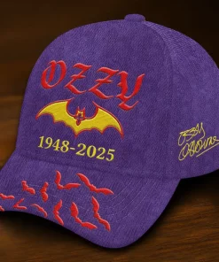 ozzy osbourne 3d cap purple red tribute 1