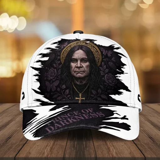 ozzy osbourne 3d cap white black prince of darkness 1