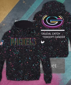 packers neon splatter custom windbreaker jacket
