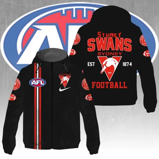 sydney swans custom windbreaker jacket