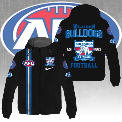 western bulldogs custom windbreaker jacket