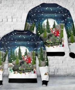 dark blue 3d santa tank christmas sweatshirt