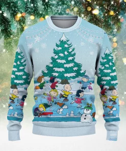 light blue christmas sweater 3d holiday scene 1