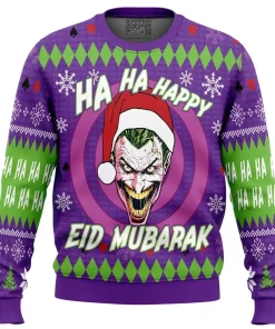 purple joker christmas 3d sweater