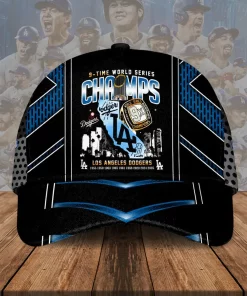 los angeles dodgers 9x champions 3d cap black blue (1)
